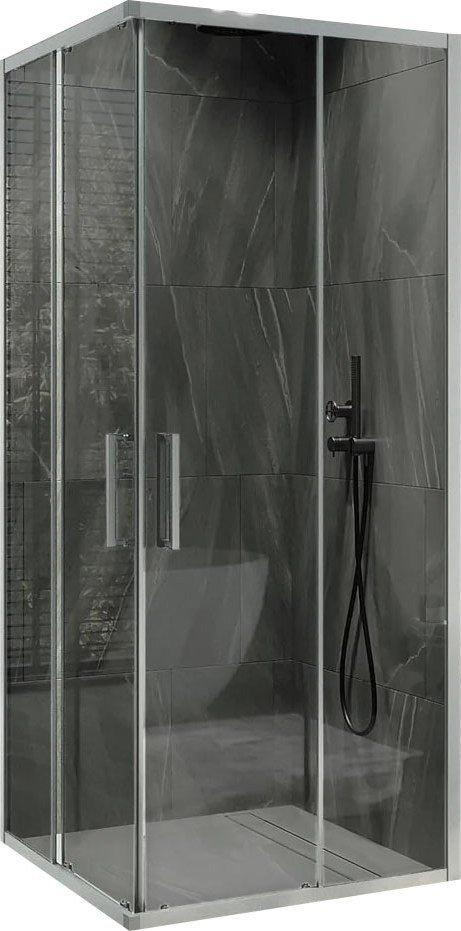 Душевой уголок MaybahGlass MGY-1328-5 (графит стекло/хром матовый)