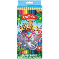 Набор цветных карандашей Creativiki КЦТ12КР (12 цветов)