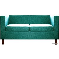 Софа Brioli Билли Д двухместный (рогожка, J16 азур/темные ножки)