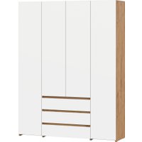 Шкаф распашной Mio Tesoro Некст 1 4-х створчатный (дуб золотой/белый)