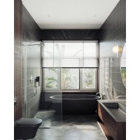 Душевая стенка MaybahGlass 195x69 MGD-701-5у (прозрачное стекло/хром матовый)