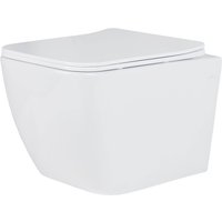 Унитаз подвесной Roxen Cube bidet в комплекте с инсталляцией StounFix Dual Fresh 6 в 1 968472 (кнопка: брашированное золото)