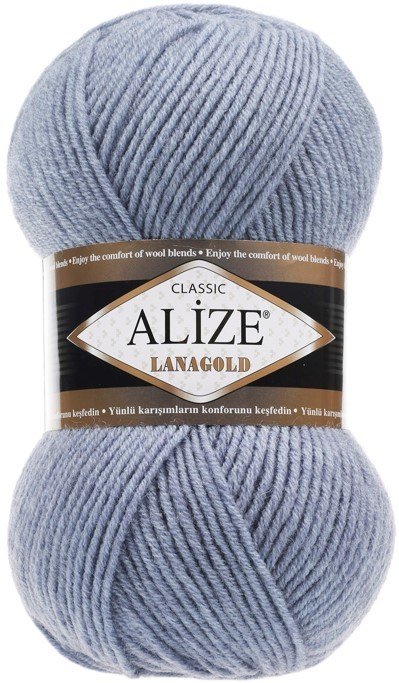 

Пряжа для вязания Alize Lanagold 221 (240 м, светлый джинс)