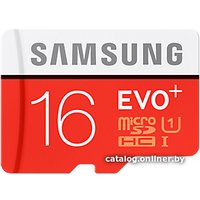 Карта памяти Samsung EVO+ microSDHC 16GB + адаптер [MB-MC16DA]