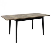 Кухонный стол Виста Сиена-ПУ 78x120/167 (дуб олово/матовый черный)