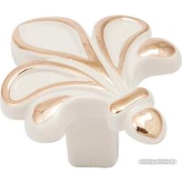 Ручка мебельная AKS MILK (белый+золото)