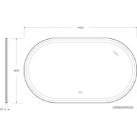  Cezares Зеркало CZR-SPC-GIUBILEO-1400-800-TCH-WARM
