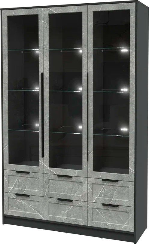 

Шкаф-витрина Интерлиния Концепт Тренд КТ-ШВ3 с подсветкой (антрацит/керамика)