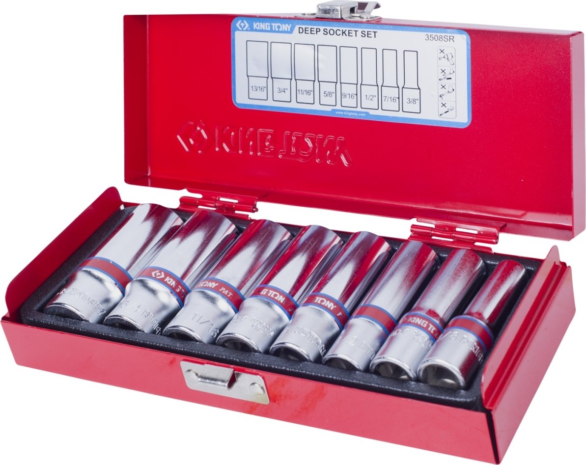 Набор головок слесарных King Tony 3508SR