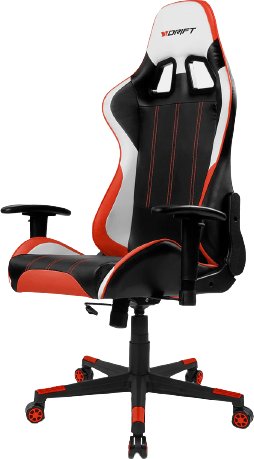 Игровое (геймерское) кресло Drift DR175 PU (черный/красный)