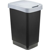 Мусорное ведро Idea Твин 25 л (черный/серый)