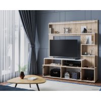 Стенка Мебель-АРС Юджи (дуб сонома/белый)