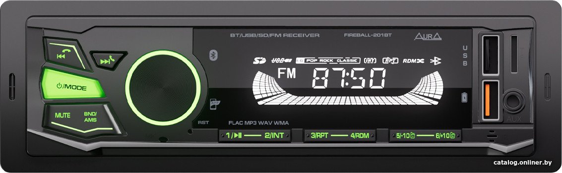 USB-магнитола Aura Fireball-201BT