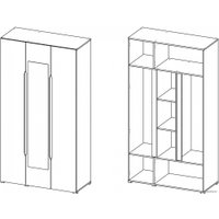 Шкаф распашной Горизонт Вега 3х ств (прованс)