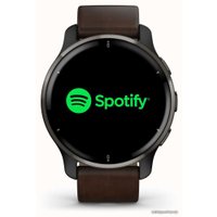 Умные часы Garmin Venu 2 Plus (черный/коричневый)