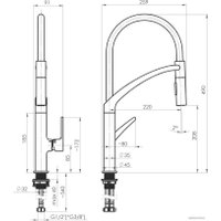 Смеситель Rubineta Ultima-50 (BK/RG) UL500638