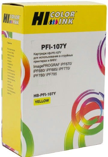 

Картридж Hi-Black PFI-107Y (аналог Canon PFI-107Y)