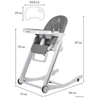 Высокий стульчик Farfello Bonitta (античное олово)