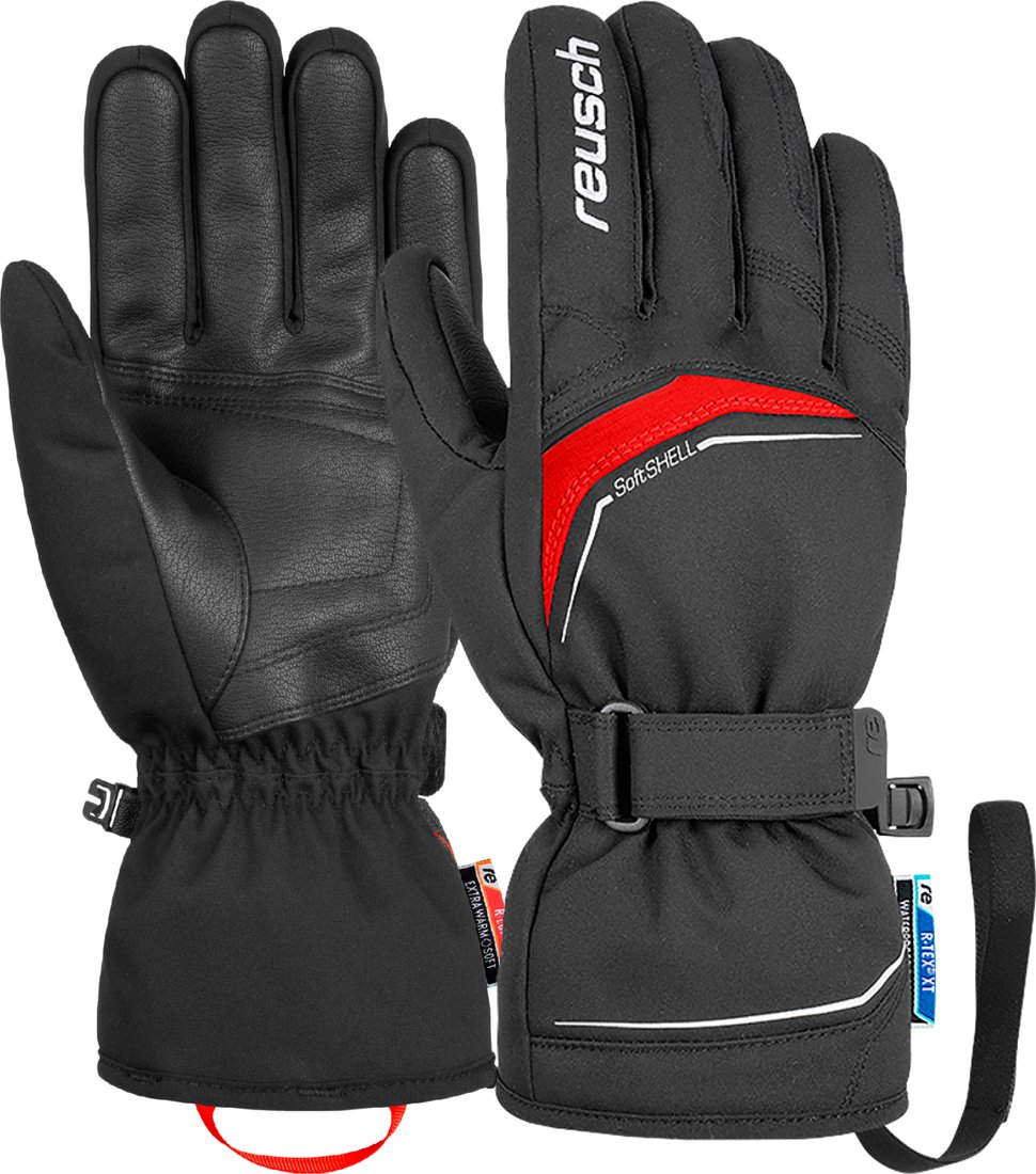 

Горнолыжные перчатки Reusch Primus R-Tex XT 4801224-7705 (р. 11, black/fire red)