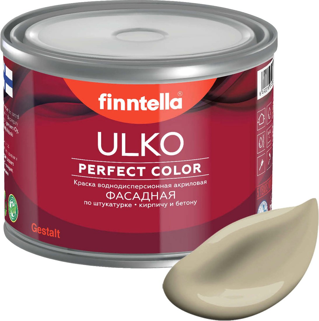 

Краска Finntella Ulko Vuori F-05-1-1-FL088 0.9 л (бежевый хаки)