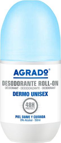 Дезодорант-антиперспирант шариковый Agrado Dermo Unisex 48h Protect с экстрактом хлопка (50 мл)