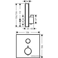 Смеситель Hansgrohe ShowerSelect Glass 15737400 (белый/хром)