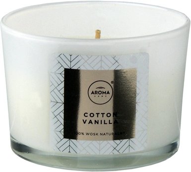 

Свеча Aroma Home Scented Candle Cotton Vanilla Ароматическая 115 г