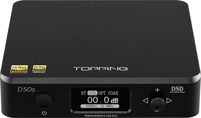 

Цифро-аналоговый преобразователь Topping D50s (черный)