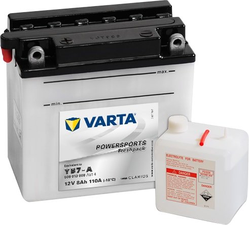 

Мотоциклетный аккумулятор Varta Powersports Freshpack YB7-A 508 013 008 (8 А·ч)