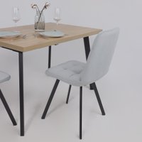 Кухонный стол Listvig Hagen 140 раздвижной, 140-180x85 (дуб вотан/черный)