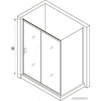 Душевой уголок RGW PA-76-1B (PA-016B + Z-060-2B) 350876138-14 130x80 (черный/прозрачное стекло)