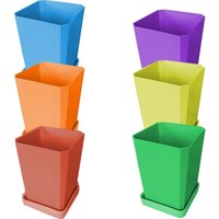 Горшок Чипполино АРТ0335 с индивид. поддоном и выдвижным дном (0,75 л, 6 шт, микс)