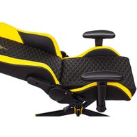 Игровое (геймерское) кресло Бюрократ Knight Neon (черный/желтый экокожа)