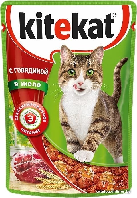 Пресервы Kitekat с говядиной в желе 85 г