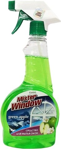 

Средство для стекла и зеркал Romax Mister Window Зеленое яблоко 500 мл
