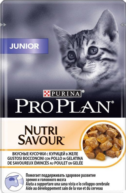 

Пресервы Pro Plan Nutrisavour Junior с курицей в желе 85 г