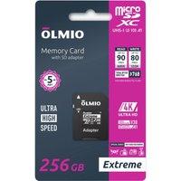 Карта памяти Olmio microSDXC 256GB Extreme UHS-I (U3)