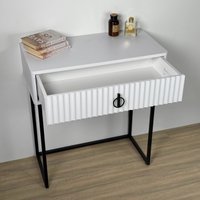 Туалетный столик без зеркала Shtabe Royal 5115 эко (белый/черный/р.черная)