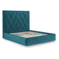 Кровать Мебель-АРС Треви 160 (бархат сине-зеленый Star Velvet 43 Black Green)