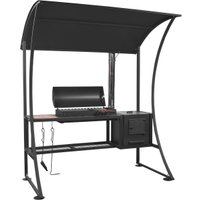 Мангал для дачи Grills Барбекю 800 с навесом и печью