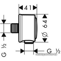 Шланговое подключение Axor Montreux Fixfit 16884000 (хром)