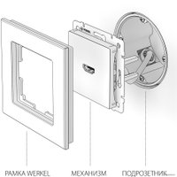 Розетка HDMI Werkel WL08-60-11 (черный)