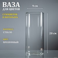 Ваза Элетех Тубо 9x20 4840900082 (прозрачный)