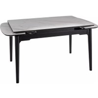 Кухонный стол Signal Sento 120-180/80 (белый лак/черный)