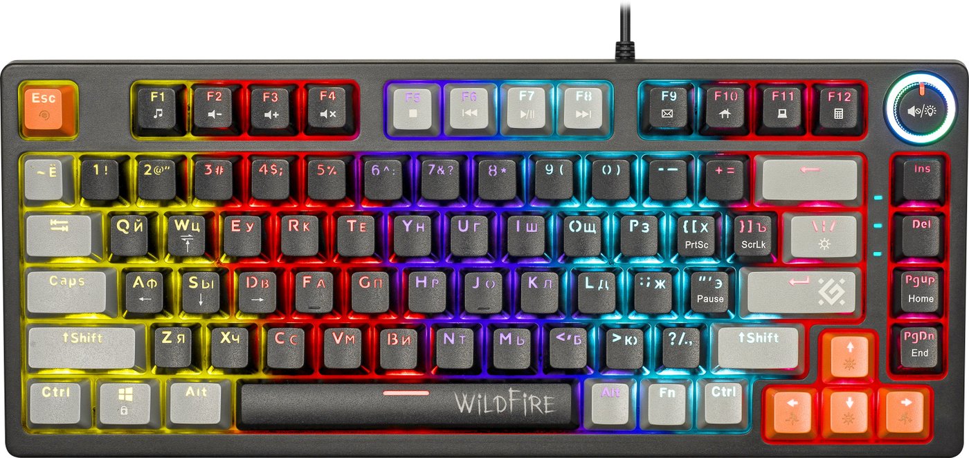 Клавиатура Defender Wildfire GK-213 (черный/серый)