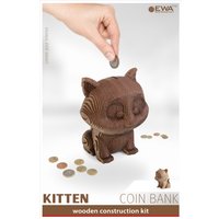 3Д-пазл Eco-Wood-Art Кошечка - копилка
