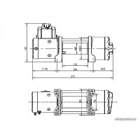 Лебедка автомобильная T-max ATW Pro 6000