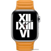 Ремешок Apple кожаный 44 мм (золотой апельсин, размер S/M) MY9P2