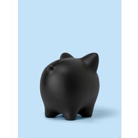 Копилка для денег PIG BANK свинка-копилка L (черный с золотым пятачком)