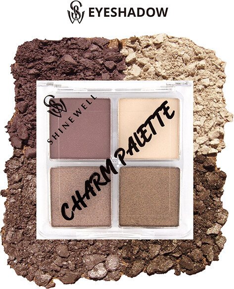 

Палитра теней Shinewell Charm Palette LCS2-02 (коричневый/бежевый/золотистый)
